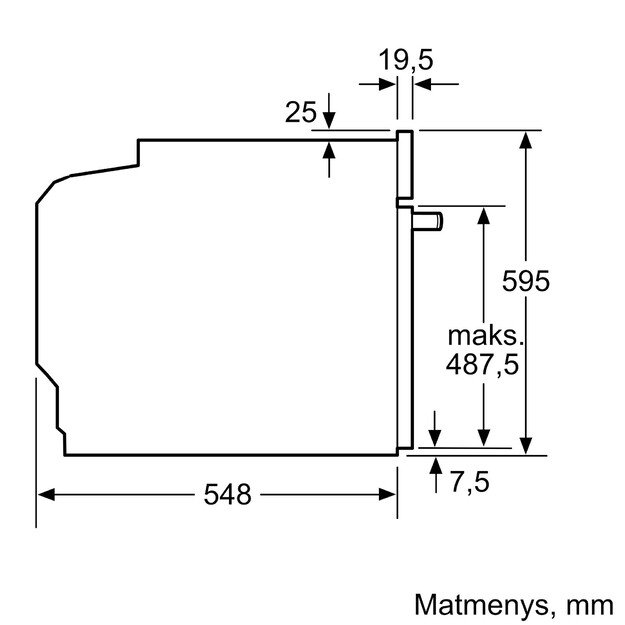 Įmontuojama orkaitė Bosch HBA533BS0S