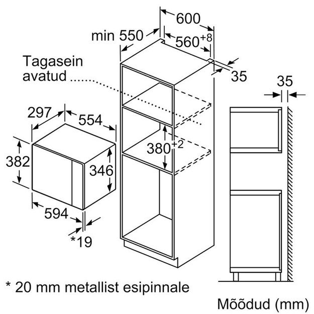 Mikrobangų krosnelė Bosch BFL524MS0