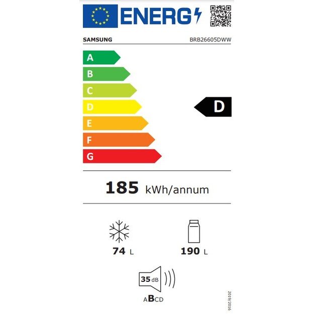 Šaldytuvas Samsung BRB26605DWW