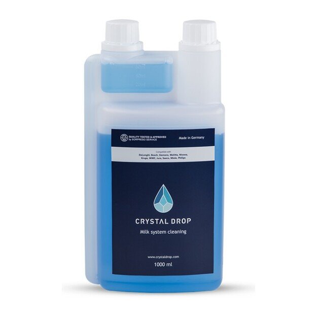 Pieno sistemos valymo skystis CRYSTAL DROP 1000 ml ( Nivona, Miele, Delonghi, Siemens, Jura kavos ap