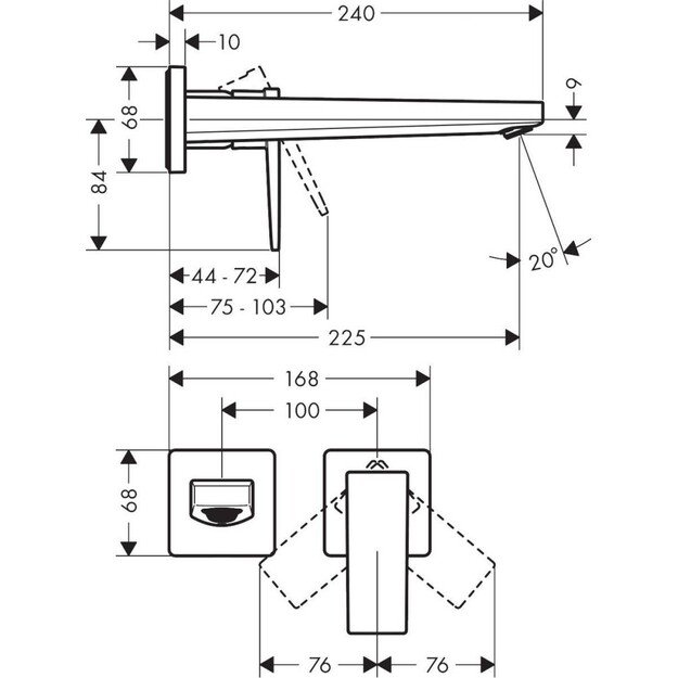 Potinkinis praustuvo maišytuvas Hansgrohe Metropol 32526140