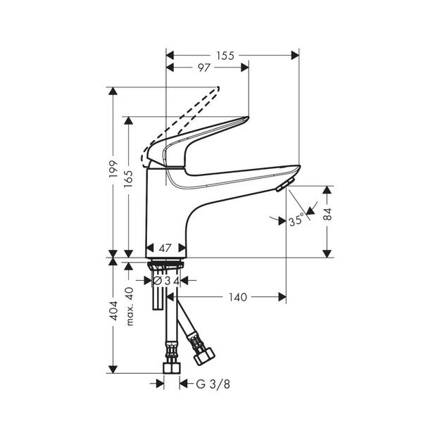 Vonios maišytuvas Hansgrohe Novus 71322000