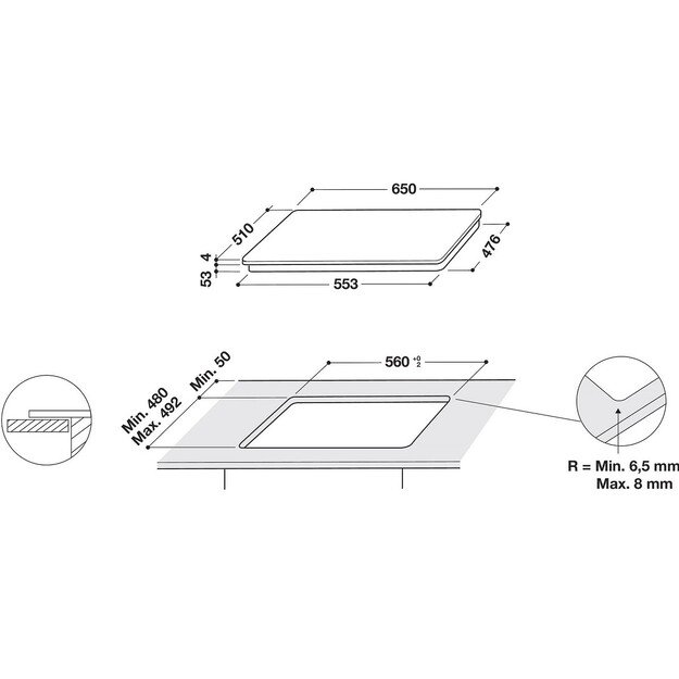 Kaitlentė Whirlpool SMP 658 C/BT/IXL