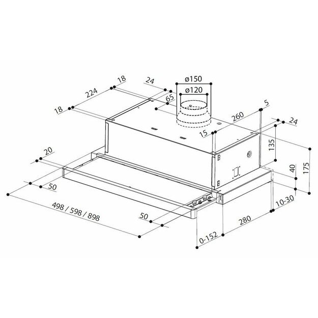 Įmontuojamas gartraukis Faber Flexa NG AM/XA60 315.0635.104