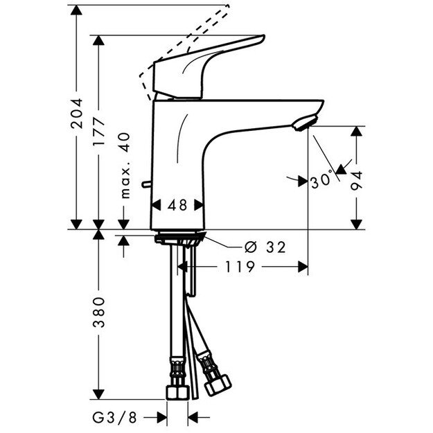 Praustuvo maišytuvas Hansgrohe Focus 31603000