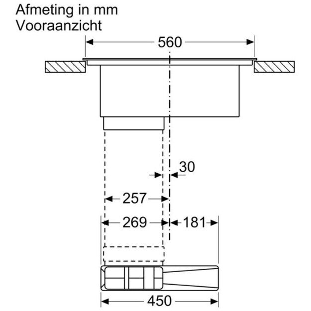 Įmontuojama indukcinė kaitlentė su integruotu gartraukiu Bosch PIE695B15E