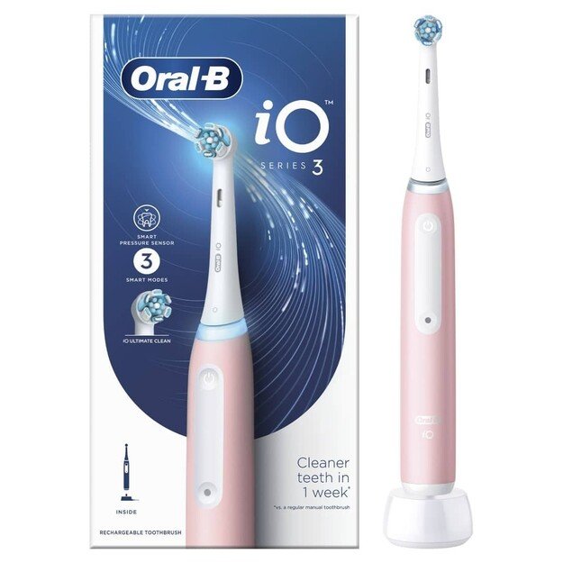 Elektrinis dantų šepetėlis Oral-B iO3 Blush Pink