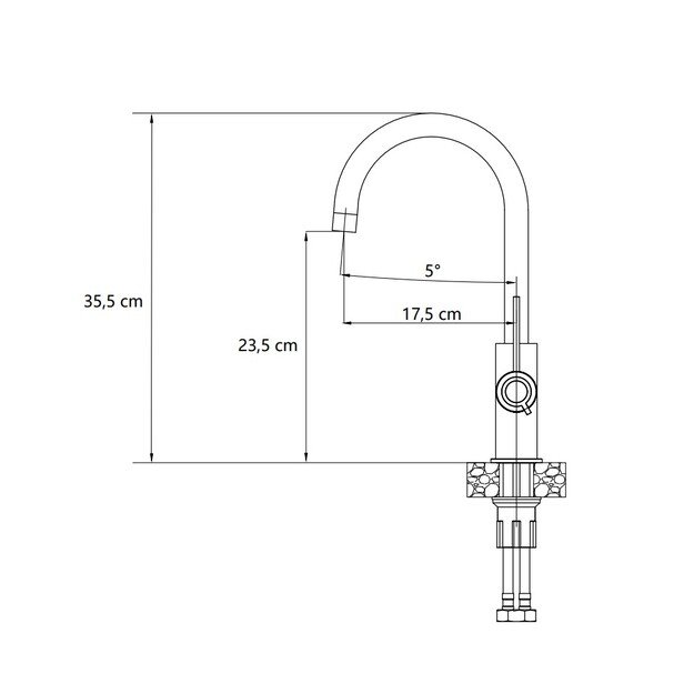 Virtuvinis maišytuvas Quadron JODIE Q LINE SLIM 3623511_BLM, anglies juoda