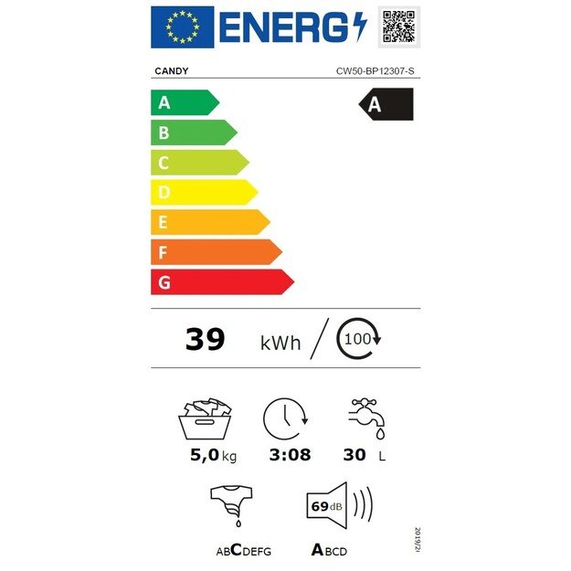 Skalbimo mašina Candy CW50-BP12307-S