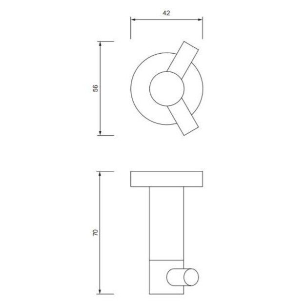 Rankšluosčio kabliukas Omnires Modern Project MP60120BL