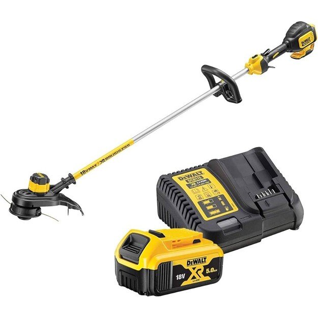 Akumuliatorinė žoliapjovė Dewalt DCM561P1-QW, su baterija ir įkrovikliu