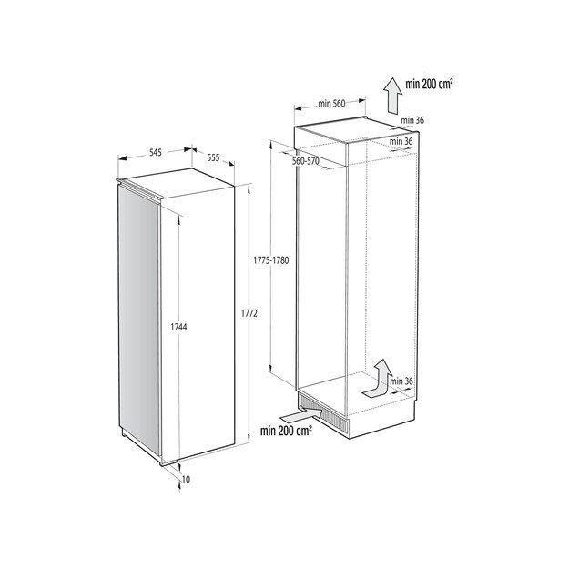 Įmontuojamas šaldytuvas Gorenje RI518EA1