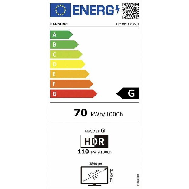 Televizorius SAMSUNG UE50DU8072UXXH