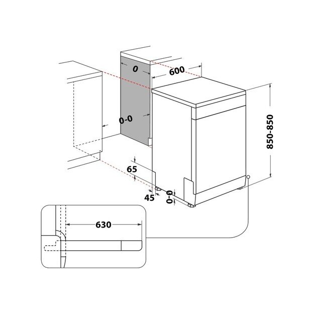 Indaplovė Whirlpool W7F HP43 X