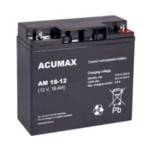 BATTERY 12V 18AH VRLA/AM18-12 ACUMAX EMU