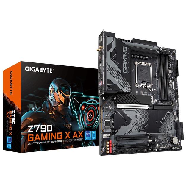 Mainboard|GIGABYTE|Intel Z790|LGA1700|ATX|Memory DDR5|Memory slots 4|1xPCI-Express 4.0 16x|1xPCI-Express 5.0 16x|4xM.2|1xHDMI|1xDisplayPort|4xUSB 2.0|5xUSB 3.2|1xUSB-C|1xOptical S/PDIF|1xRJ45|2xAudio port|Z790GAMINGXAX1.1