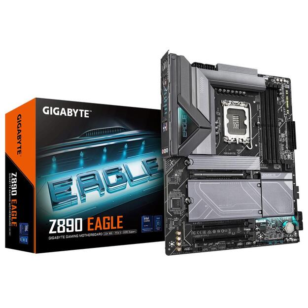 Mainboard|GIGABYTE|Intel Z890|LGA1851|ATX|Memory DDR5|Memory slots 4|2xPCI-Express 4.0 4x	|1xPCI-Express 5.0 16x|4xM.2|1xDisplayPort|4xUSB 2.0|5xUSB 3.2|1xUSB-C|1xRJ45|3xAudio port|Z890EAGLE