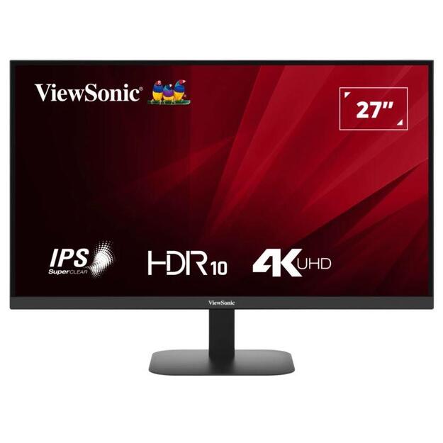 LCD Monitor|VIEWSONIC|VA2708-4K-HD|27 |Panel IPS|3840x2160|16:9|60 Hz|Matte|4 ms|Tilt|Colour Black|VA2708-4K-HD