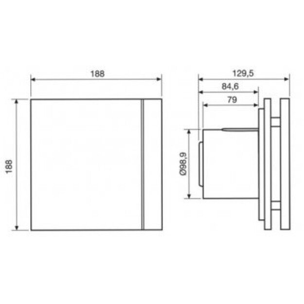 Ventiliatorius su laikmačiu SOLER&PALAU SILENT-100 CRZ DESIGN 5210601900