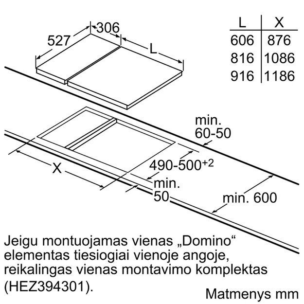 Kaitlentė domino BOSCH PIB375FB1E