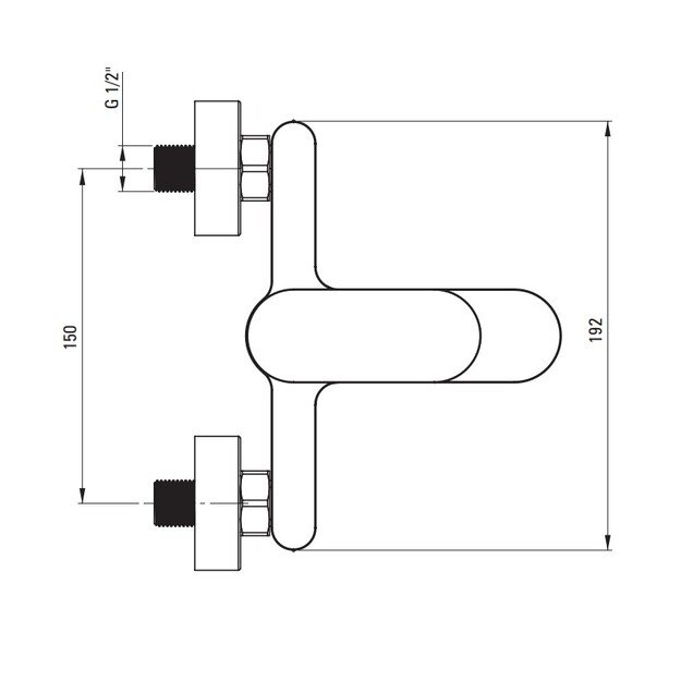 Vonios maišytuvas Deante Alpinia, BGA_010M, chromo 1