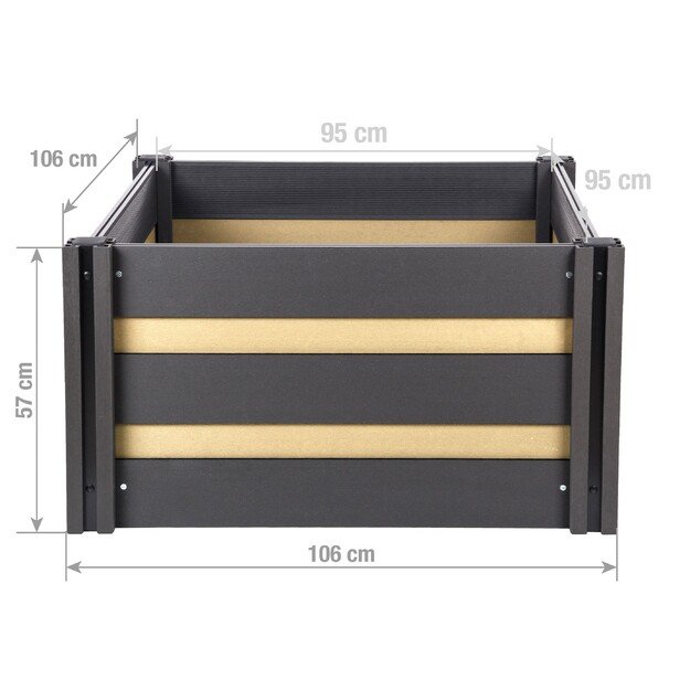 Pakelta lysvė G21 Crop Duo 106 x 106 x 57, WPC, Cumaru, 63900263 1