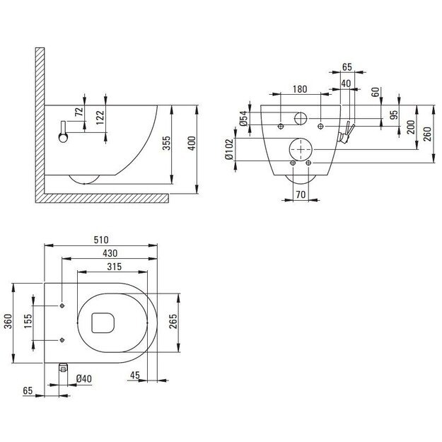 Pakabinamas klozetas su bide funkcija Deante CBP_6WPW 2