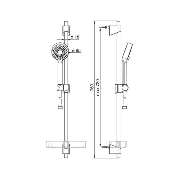 Dušo komplektas Oras Apollo 544 1