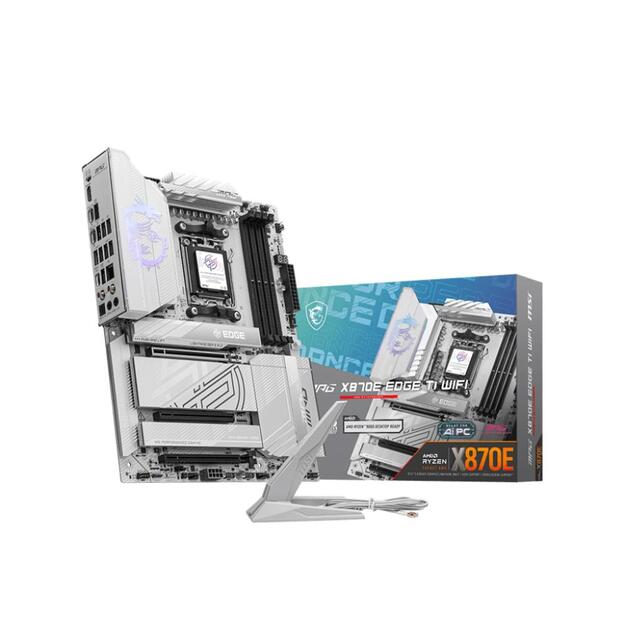 Mainboard|MSI|AMD X870E|SAM5|ATX|Memory DDR5|Memory slots 4|3xPCI-Express 16x|4xM.2|1xHDMI|1xAudio-In|1xAudio-Out|4xUSB 2.0|5xUSB 3.2|3xUSB-C|1xOptical S/PDIF|1xRJ45|MPGX870EEDGETIWIFI
