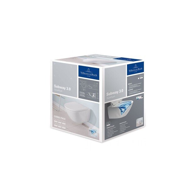 Pakabinamas klozetas su soft close dangčiu Villeroy 4670TS01 3