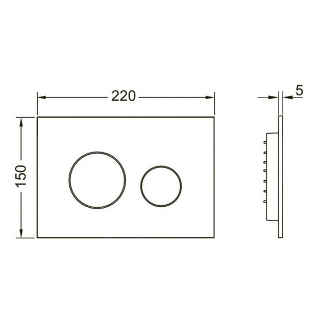 Vandens nuleidimo mygtukas Teceloop 9240926, baltas matinis 1