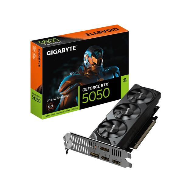 Graphics Card|GIGABYTE|NVIDIA GeForce RTX 5050|8 GB|GDDR6|128 bit|PCIE 5.0 16x|GPU 2587 MHz|Triple slot Fansink|GV-N5050OC-8GL1.0