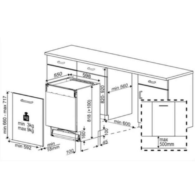 Įmontuojama indaplovė Beko BDIN25321 2