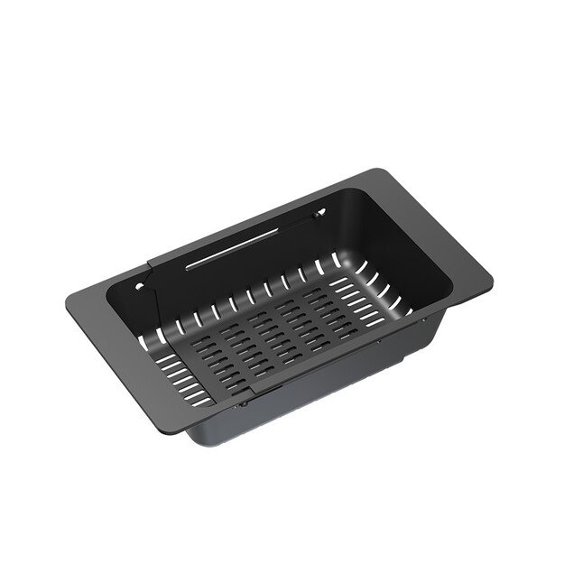 Virtuvės plautuvė su sifonu, 1 dubuo b/o + Qmat + įdėklas + dozatorius + medinė lenta + maišytuvas s 4