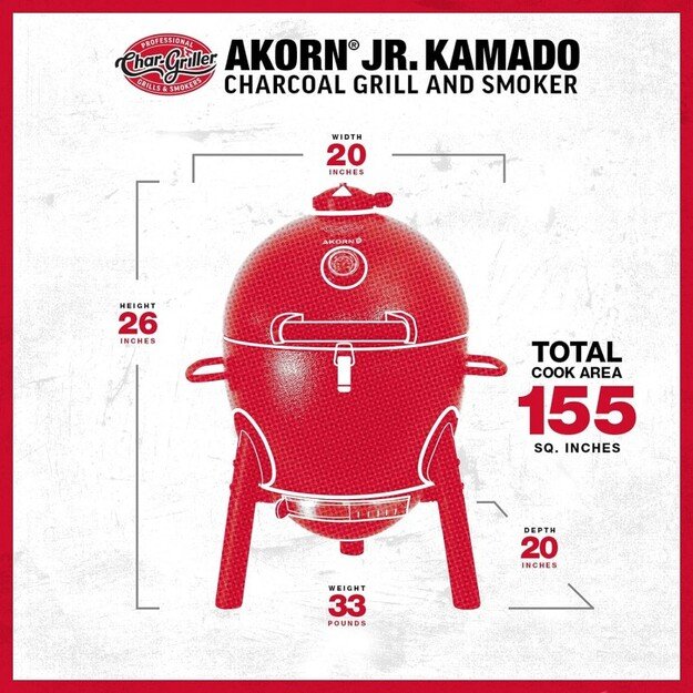 Char-Griller Akorn Jr. Kamado 4