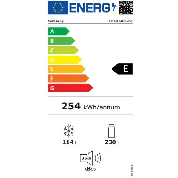 Šaldytuvas Samsung RB34C602EWW/EF 2