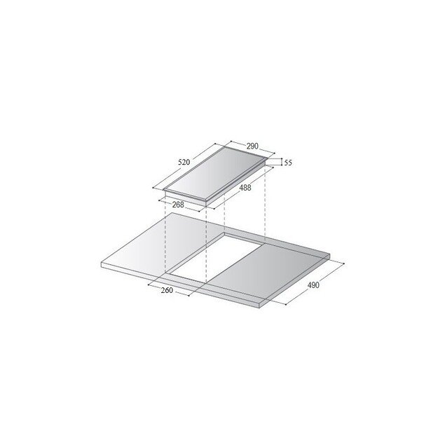 Domino indukcinė kaitlentė Allenzi AITS352G3 2