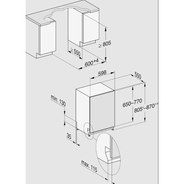 įmontuojama indaplovė Miele G 7760 SCVi AutoDos 1