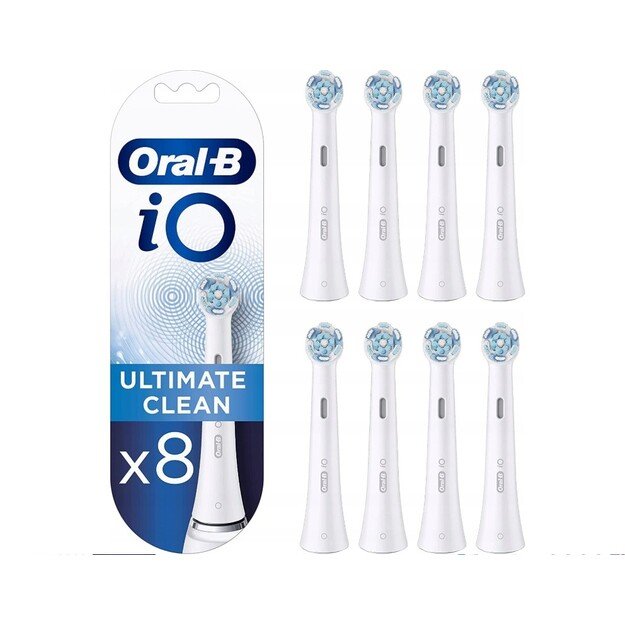 Dantų šepetėlių antgaliai Oral-B iO Ultimate Cleaning white 8 vnt