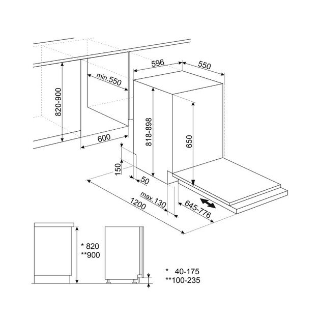 Įmontuojama indaplovė Smeg STL362DQ 3