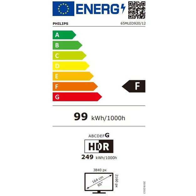 LED Televizorius Philips QD MiniLED, 4K Ambilight, 65MLED920/12 3