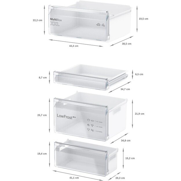 Įmontuojamas šaldytuvas Bosch KIV86NSE0 5