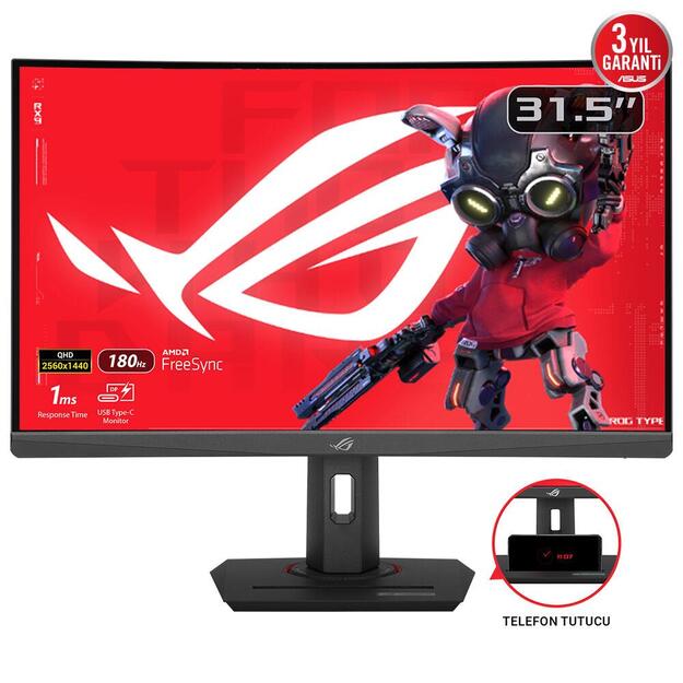LCD Monitor|ASUS|ROG Strix XG32WCS|31.5 |Gaming/Curved|Panel VA|2560x1440|16:9|180Hz|1 ms|Swivel|Height adjustable|Tilt|90LM0AC0-B01970