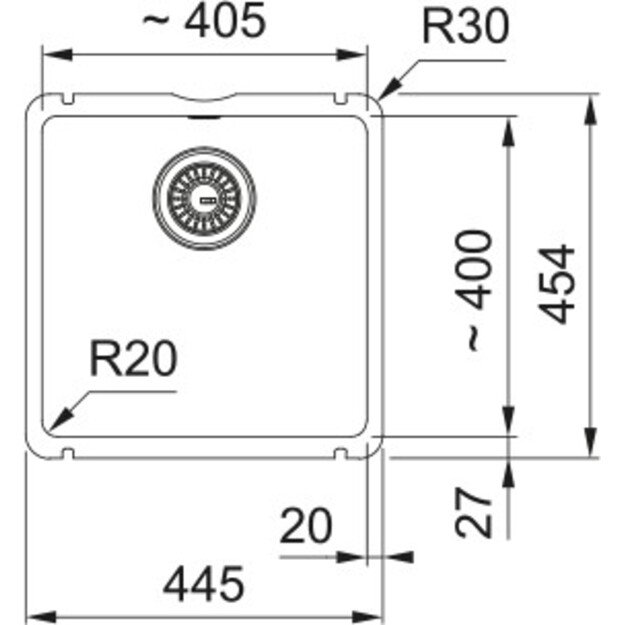 Virtuvės plautuvė Franke Kubus KXK 110-41, montuojama po stalviršiu, 126.0735.182 2