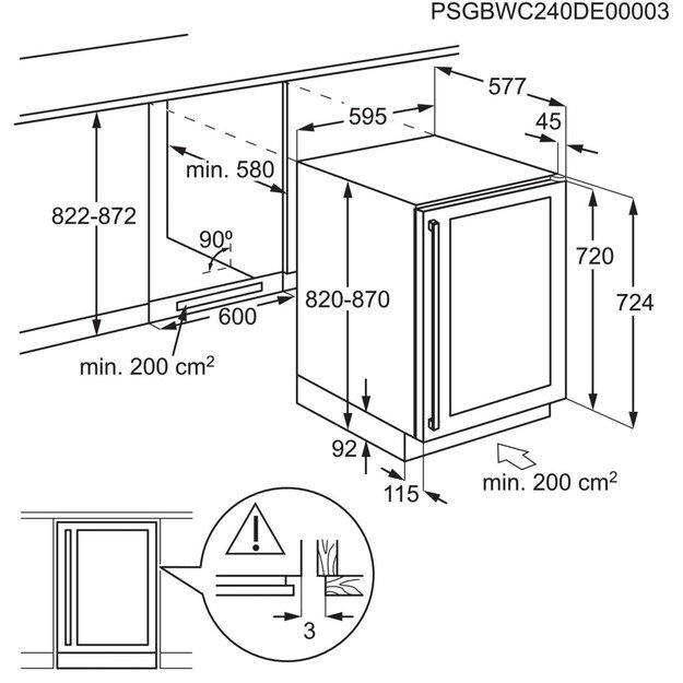 Įmontuojamas vyno šaldytuvas AEG AWS4052B5B 1