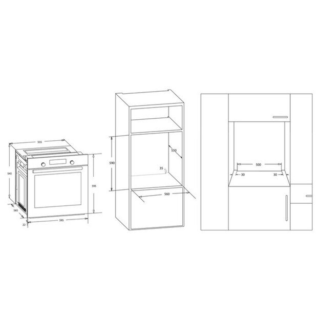 Orkaitė Freggia OGSB64W 1