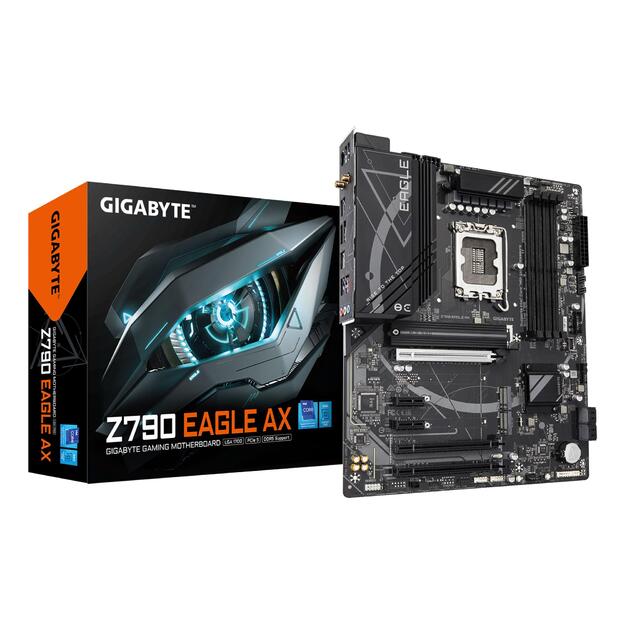 Mainboard|GIGABYTE|Intel Z790 Express|LGA 1700|ATX|RAM DDR5-SDRAM|4xSlots|Wi-Fi Yes|Bluetooth Yes|3xNumber of M.2 (M) slots|Z790EAGLEAX1.2
