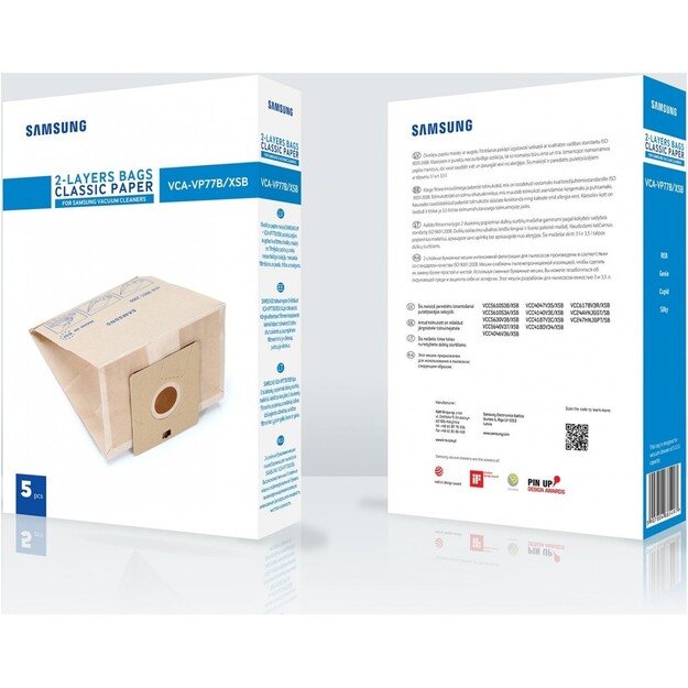 Dulkių siurblio mai&scaron;eliai Samsung VCA-VP77B/ XSB