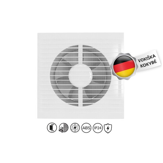 Vonios kambario ventiliatorius Vlano E 150 S (paprasta komplektacija) 150 m