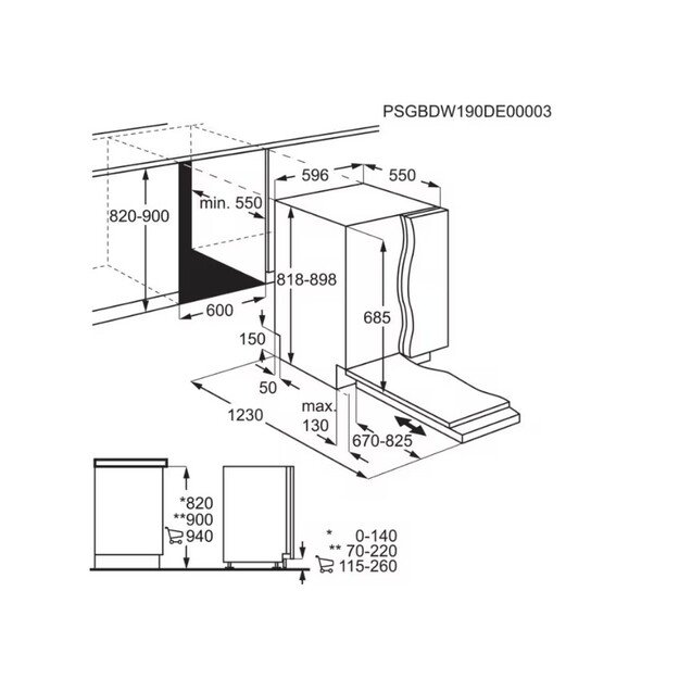 Įmontuojama indaplovė AEG FSE74738P 4